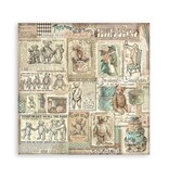 Stamperia Scrapbooking Pad 22 sheets cm 20,3X20,3 (8"X8") Single Face Brocante Antiques