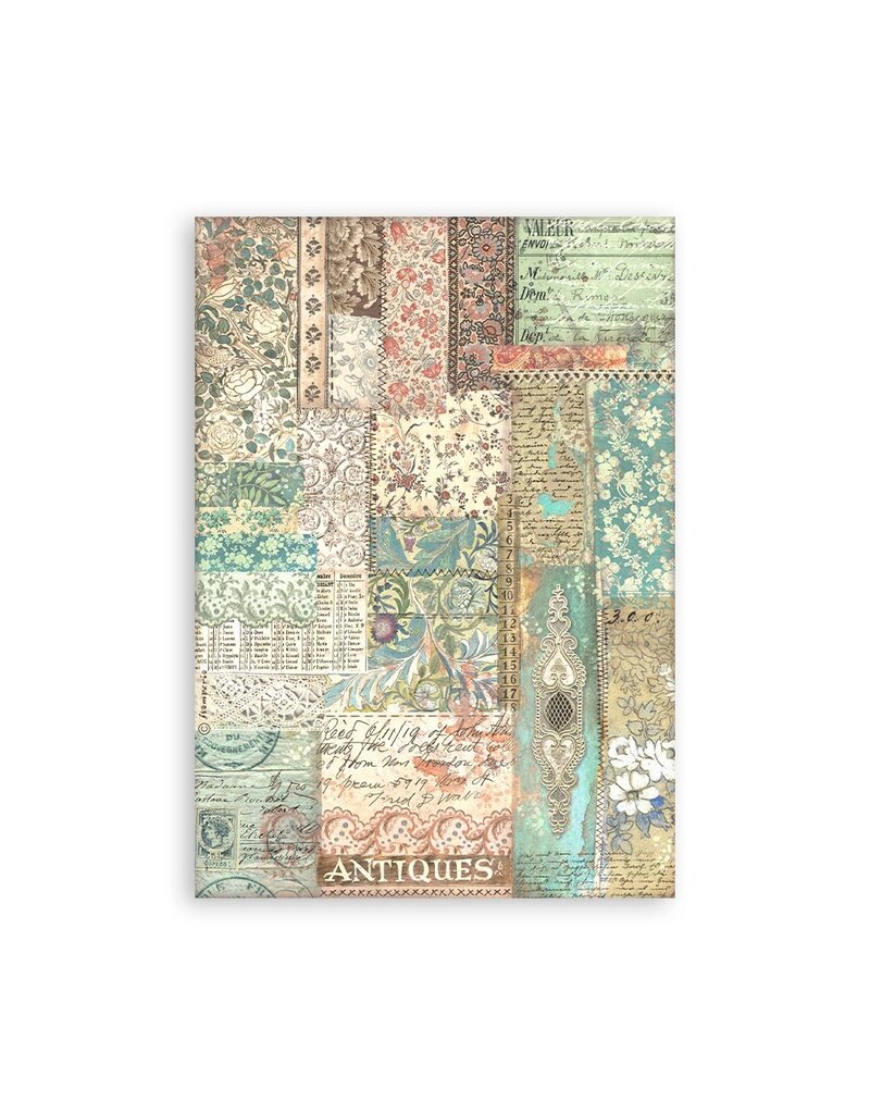 Stamperia Washi pad 8 sheets A5 - Brocante Antiques