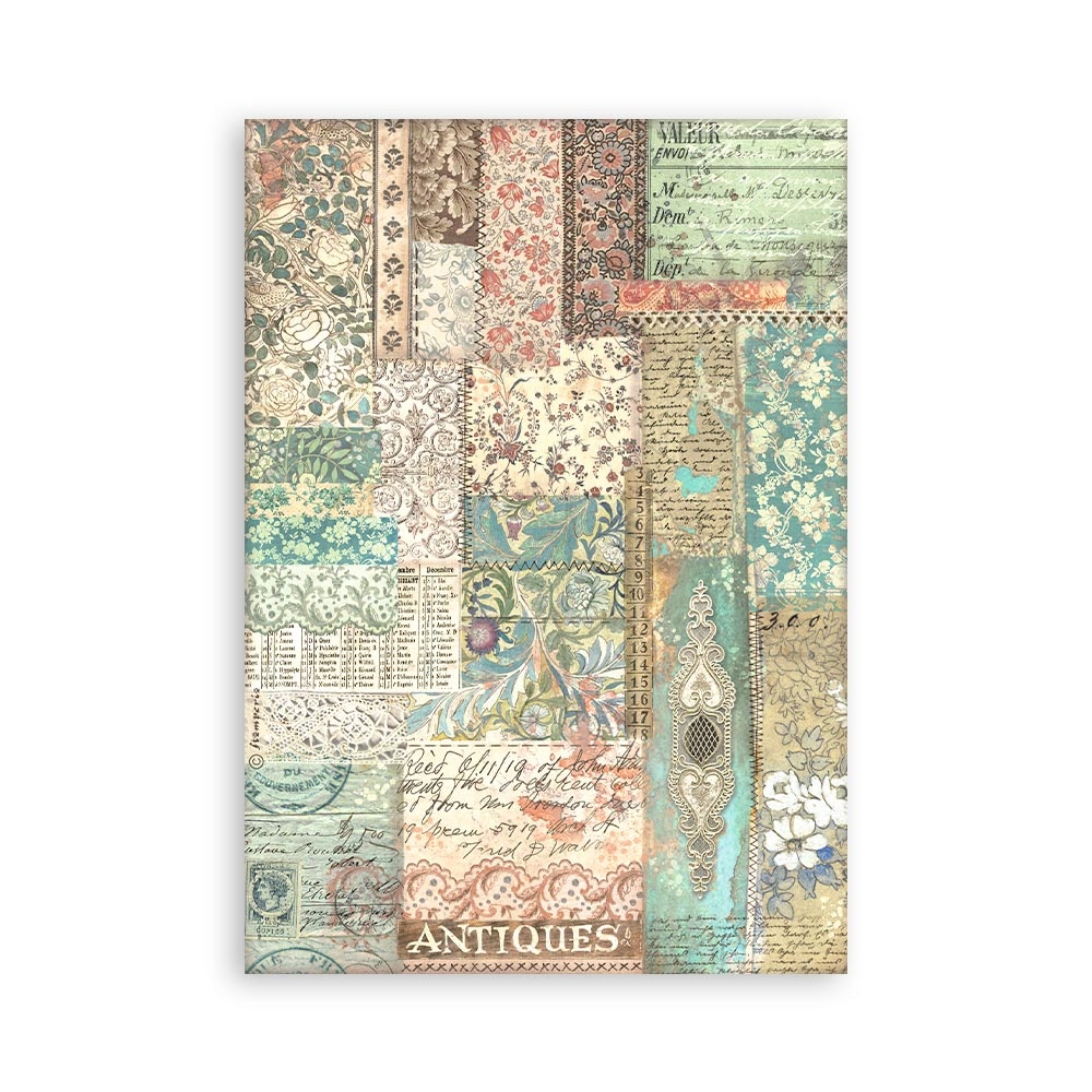 Stamperia Washi pad 8 sheets A5 - Brocante Antiques