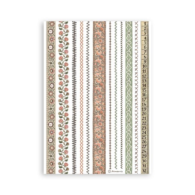 Stamperia Washi pad 8 sheets A5 - Brocante Antiques