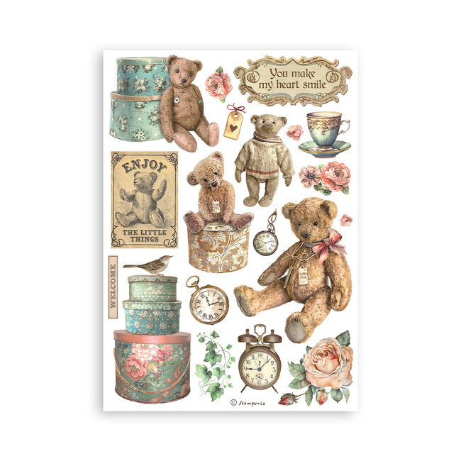 Stamperia Washi pad 8 sheets A5 - Brocante Antiques