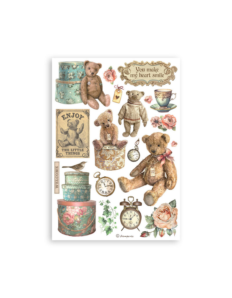 Stamperia Washi pad 8 sheets A5 - Brocante Antiques