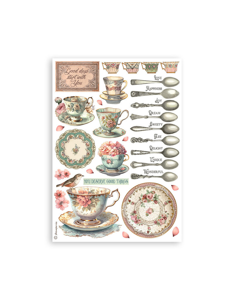 Stamperia Washi pad 8 sheets A5 - Brocante Antiques