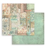 Stamperia Scrapbooking Small Pad 10 sheets cm 20,3X20,3 (8"X8") Backgrounds Selection - Brocante Antiques