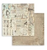 Stamperia Scrapbooking Small Pad 10 sheets cm 20,3X20,3 (8"X8") Backgrounds Selection - Brocante Antiques