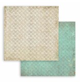 Stamperia Scrapbooking Small Pad 10 sheets cm 20,3X20,3 (8"X8") Backgrounds Selection - Brocante Antiques