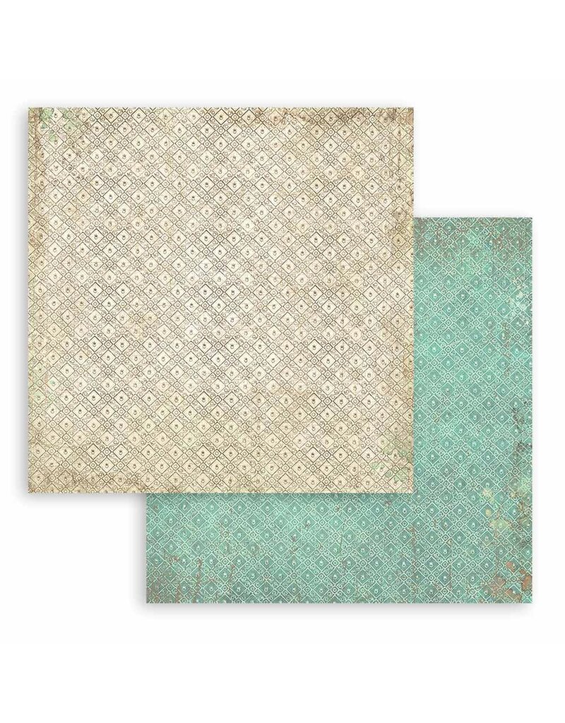 Stamperia Scrapbooking Small Pad 10 sheets cm 20,3X20,3 (8"X8") Backgrounds Selection - Brocante Antiques