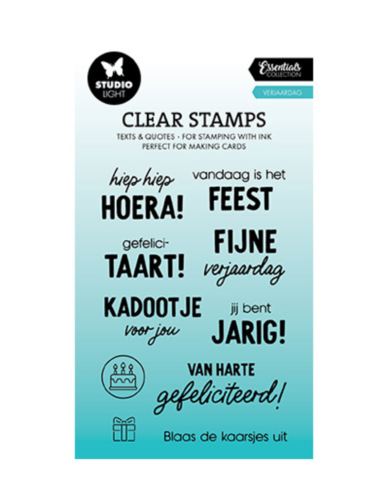 Studio Light SL Clear stamp Verjaardag Essentials nr.639