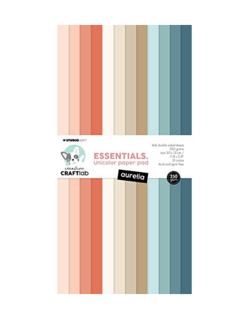 Studio Light CCL Unicolor paper pad Aurelia 250gsm Essentials nr.151