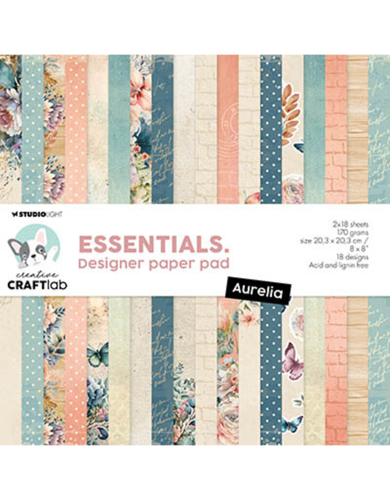 Studio Light CCL Designer paper pad Aurelia 170gsm Essentials nr.150