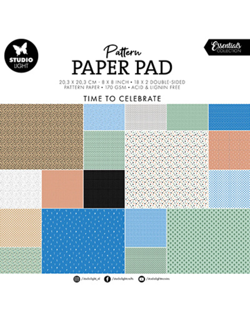 Studio Light SL Pattern Paper Pad Background designs Essentials nr.154