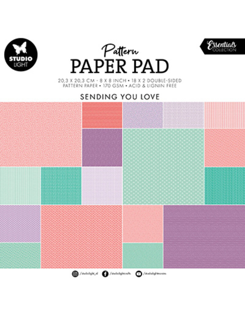 Studio Light SL Pattern Paper Pad Background designs Essentials nr.153