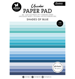 Studio Light SL Unicolor paper pad Shades of blue Essentials nr.157