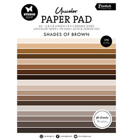 Studio Light SL Unicolor paper pad Shades of brown Essentials nr.158