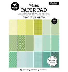 Studio Light SL Pattern paper pad Shades of green Essentials nr.164