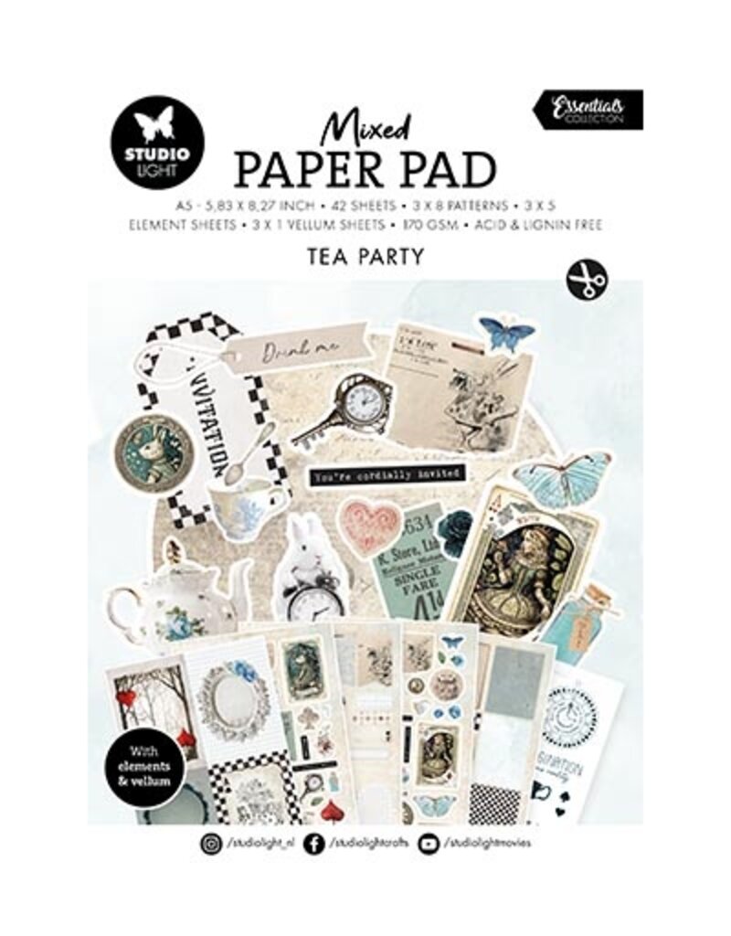 Studio Light SL Mixed Paper Pad Tea party Essentials nr.29