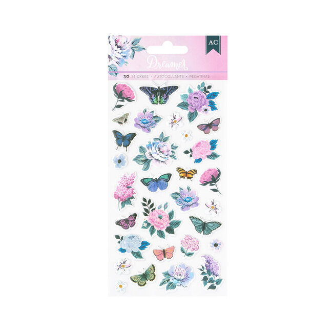 American Crafts Dreamer Stickers Puffy Icon (30pcs)