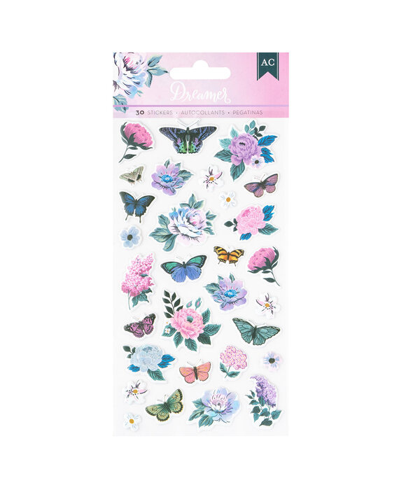 American Crafts Dreamer Stickers Puffy Icon (30pcs)