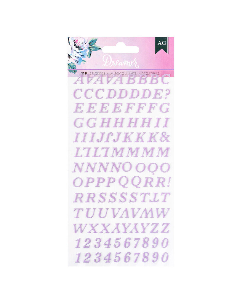 American Crafts Dreamer Stickers Puffy Alpha (120pcs)