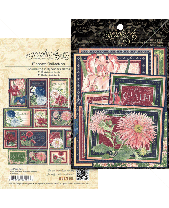 Graphic 45 Blossom Ephemera & Journaling Cards (4502164)