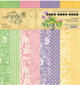 Graphic 45 Grow with Love 12x12 Inch Patterns & Solids Pack