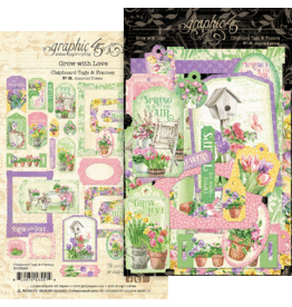 Graphic 45 Grow with Love Chipboard Tags & Frames