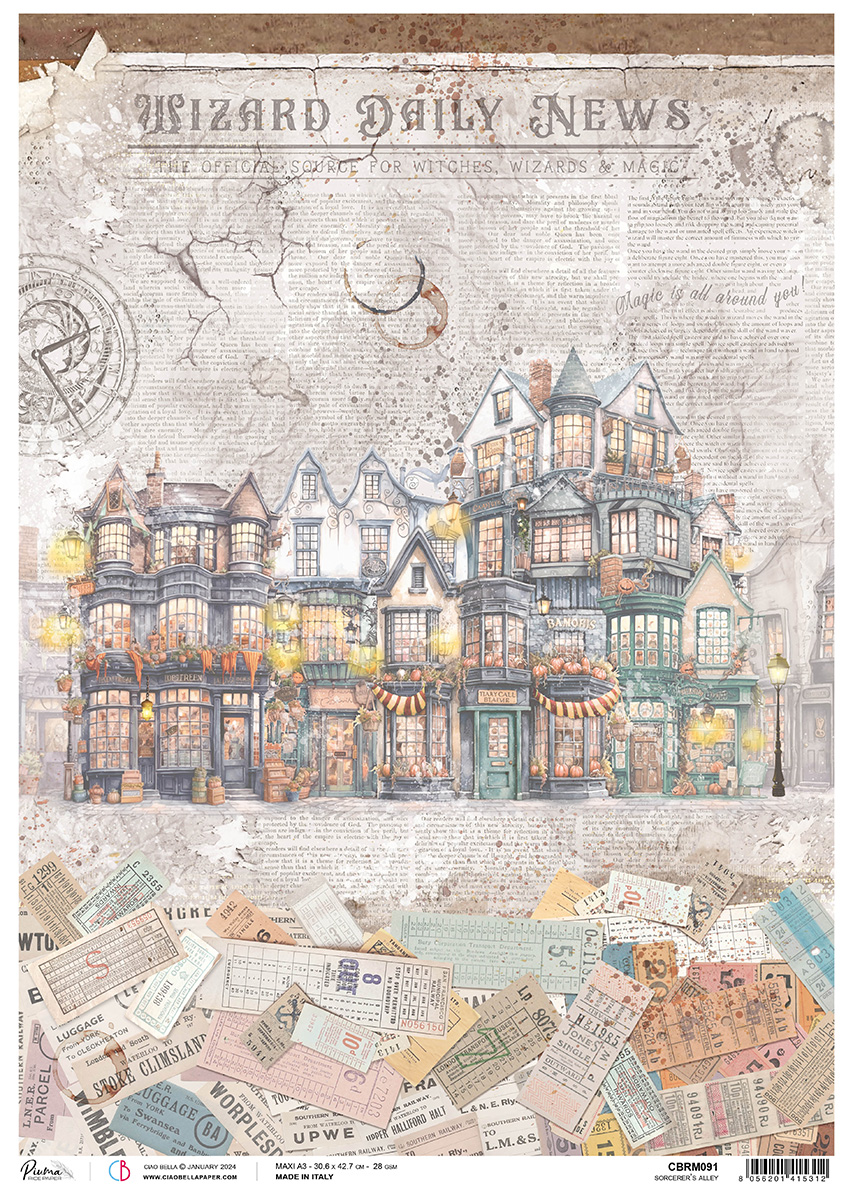 Ciao Bella RICE PAPER A3 SORCERER'S ALLEY