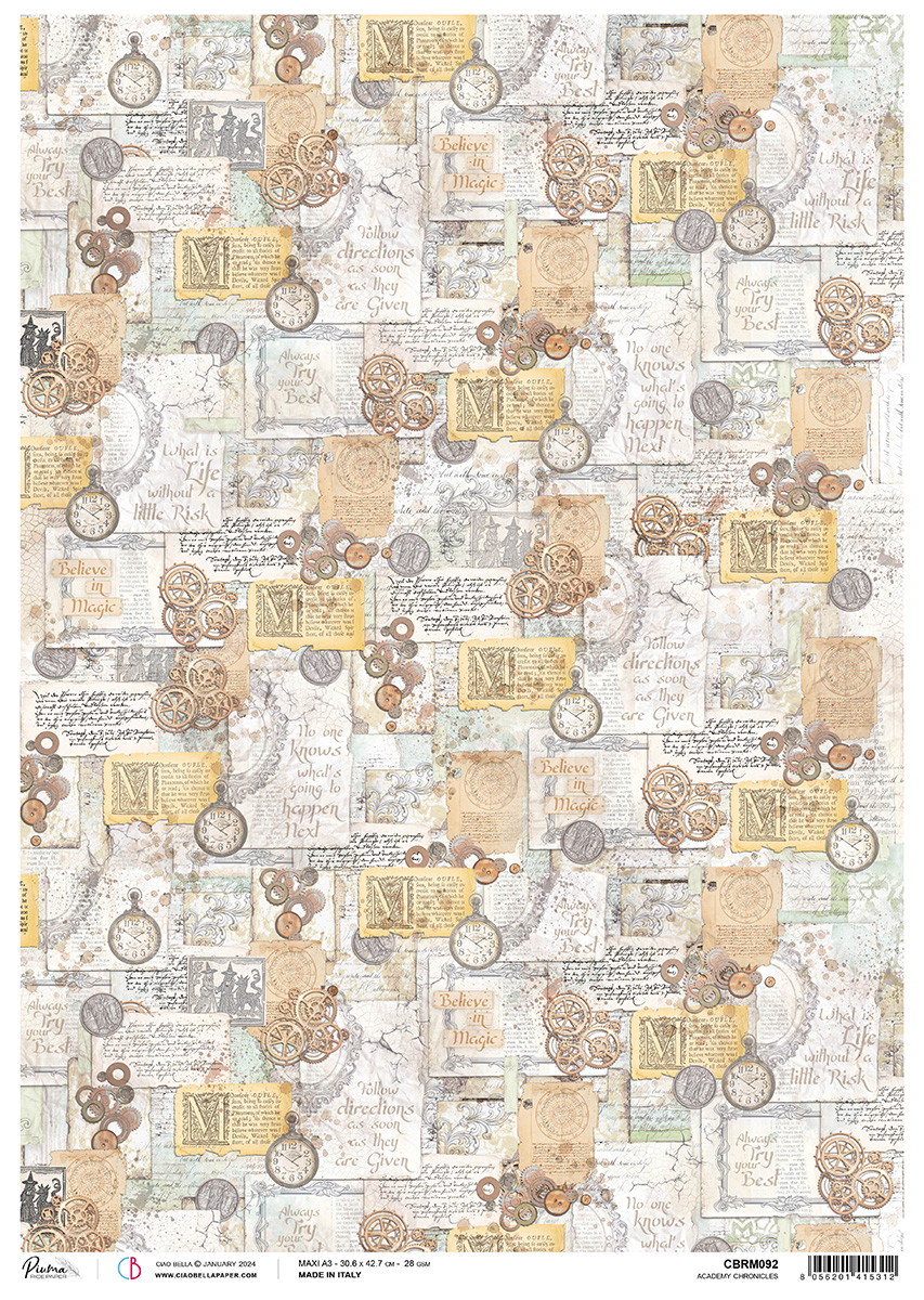 Ciao Bella RICE PAPER A3 ACADEMY CHRONICLES