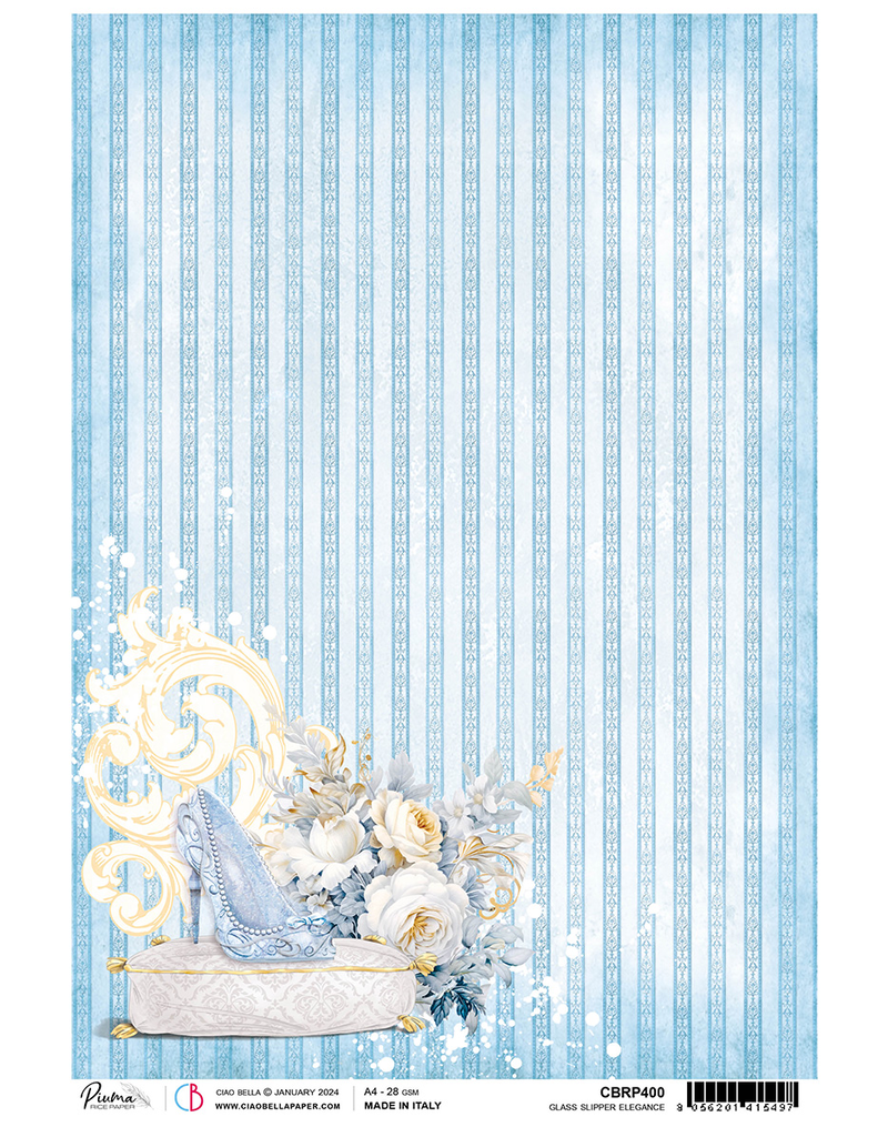 Ciao Bella RICE PAPER A4 GLASS SLIPPER ELEGANCE