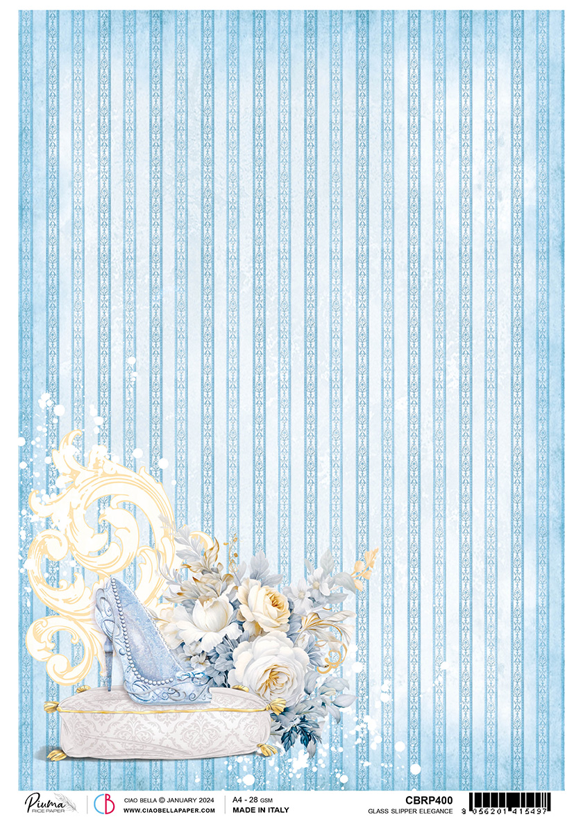 Ciao Bella RICE PAPER A4 GLASS SLIPPER ELEGANCE
