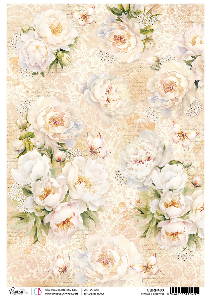 Ciao Bella RICE PAPER A4 ALWAYS AND FOREVER