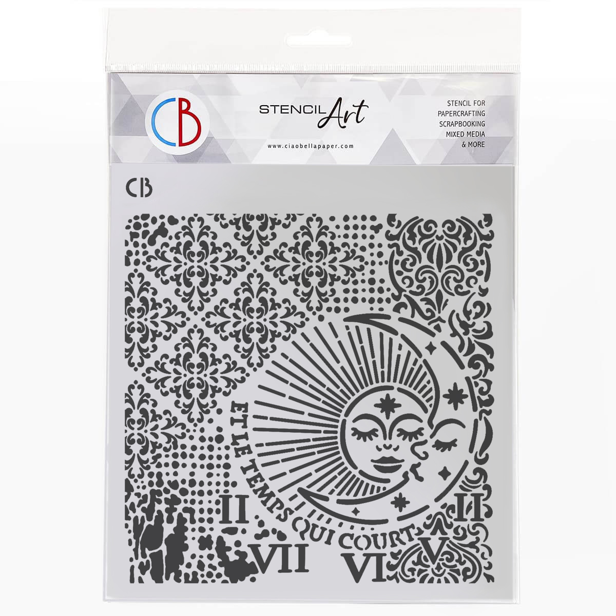 Ciao Bella TEXTURE STENCIL 8"X8" COSMIC INFINITY