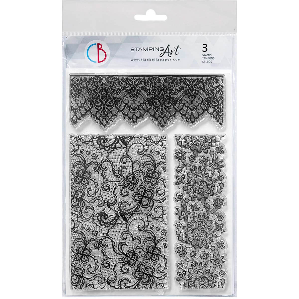 Ciao Bella CLEAR STAMP SET 6"X8" ROMANTIC LACES