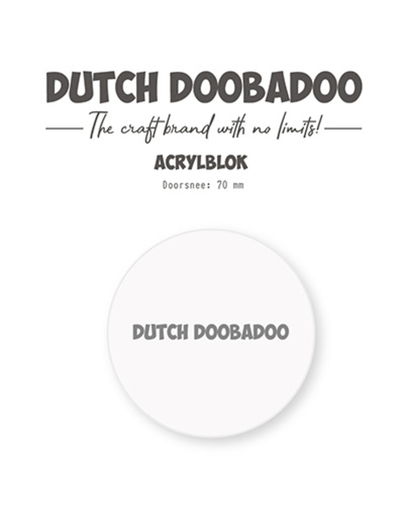 Dutch Doobadoo DDBD ATC Acrylic Block Circle