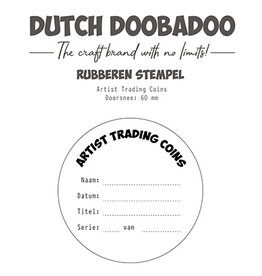 Dutch Doobadoo DDBD Rubber stamp ATC tekst