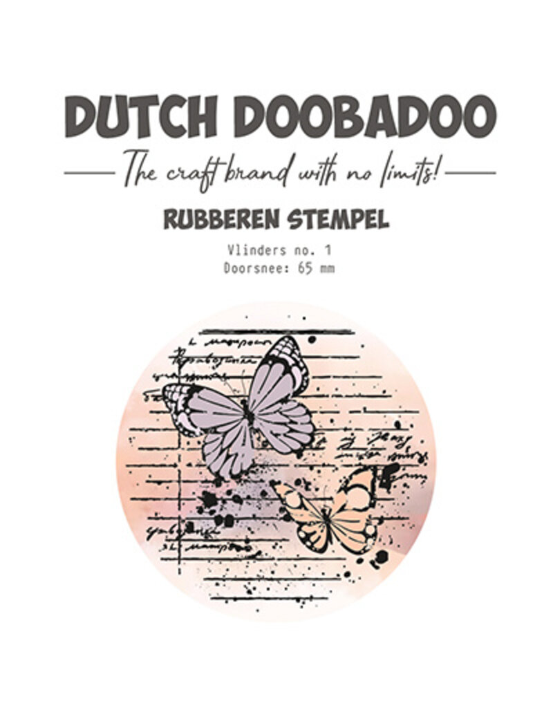 Dutch Doobadoo DDBD Rubber stamp 1 ATC Butterfly