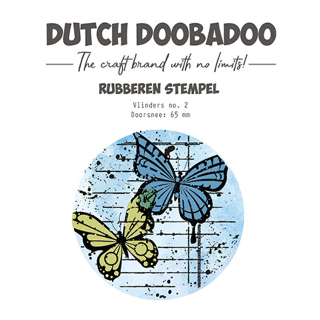 Dutch Doobadoo DDBD Rubber stamp 2 ATC Butterfly