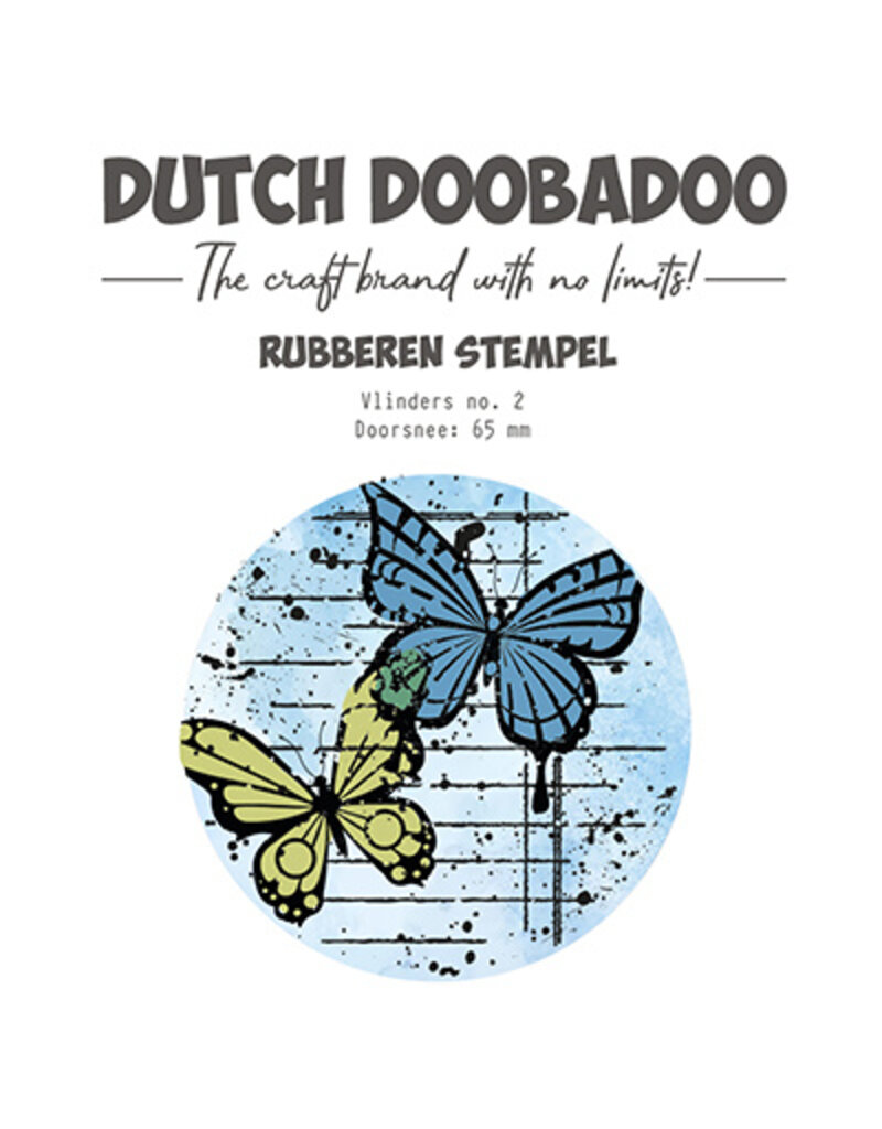 Dutch Doobadoo DDBD Rubber stamp 2 ATC Butterfly