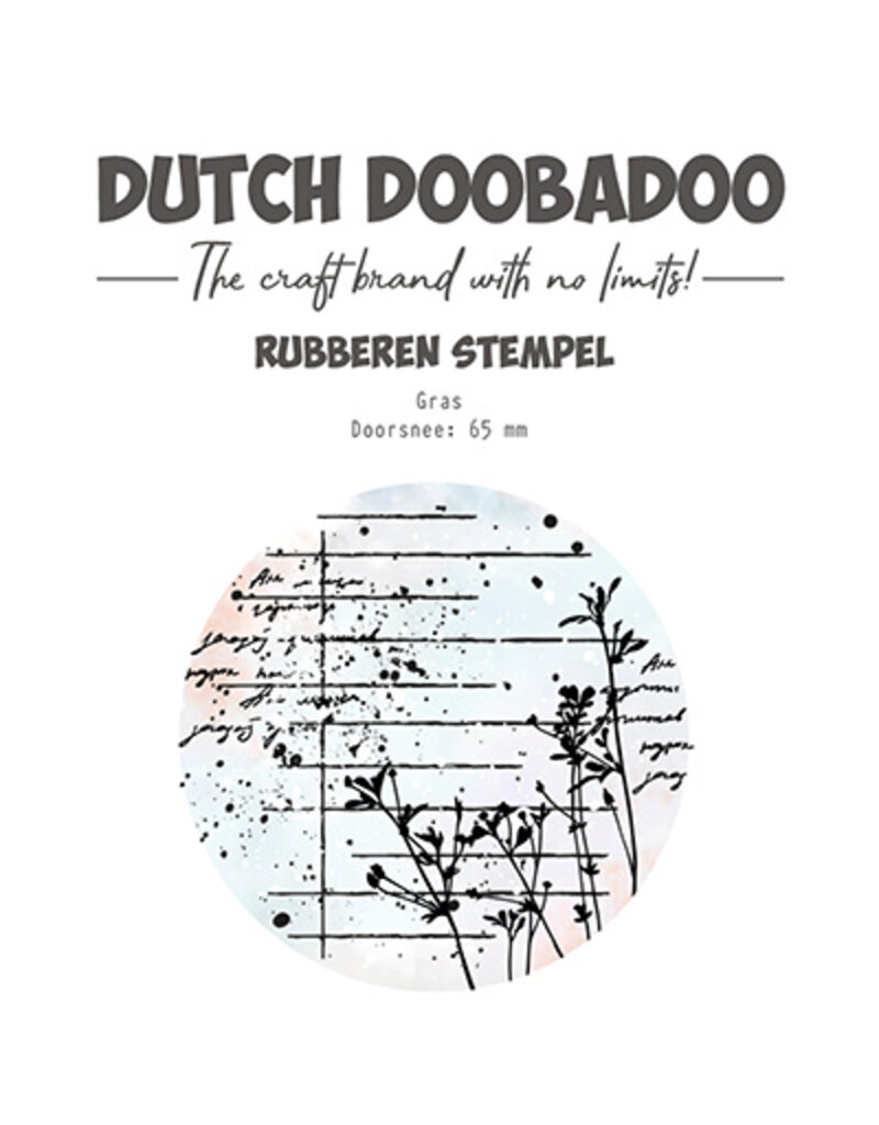 Dutch Doobadoo DDBD Rubber stamp 4 ATC Flower