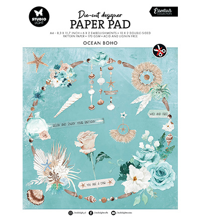 Studio Light SL Die-cut Paper Pad Ocean boho Essentials nr.168