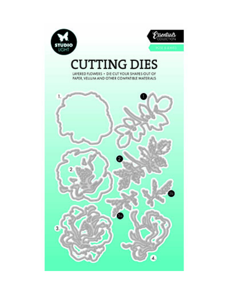 Studio Light SL Cutting Dies Layered - Rose & leaves Essentials nr.810