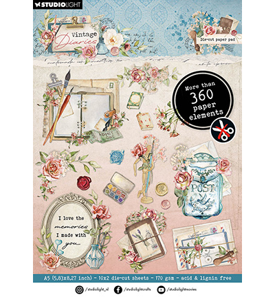 Studio Light SL Die-cut Paper Pad Vintage elements Vintage Diaries nr.175