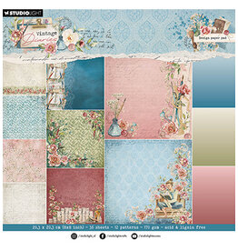 Studio Light SL Design Paper Pad Backgroundpaper Vintage Diaries nr.177