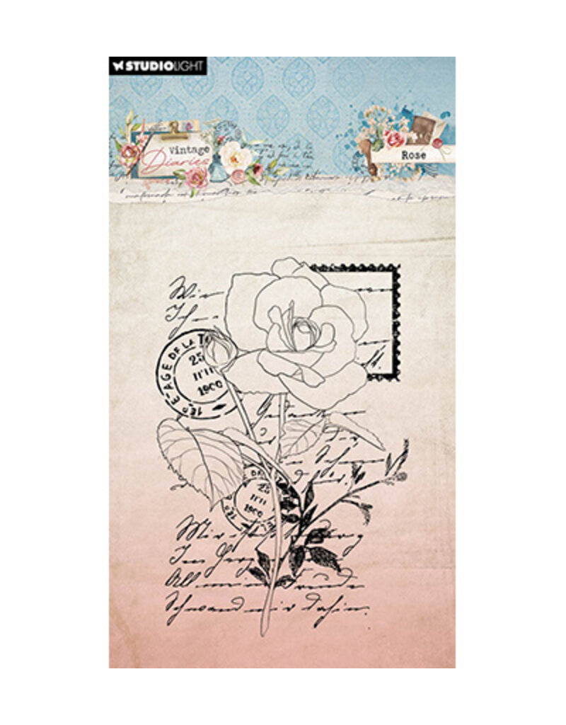 Studio Light  SL Clear Stamps Rose Vintage Diaries nr.654