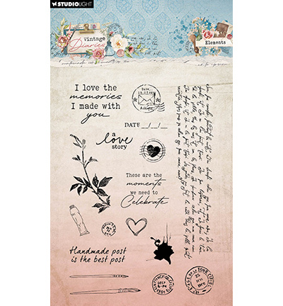 Studio Light SL Clear Stamps Elements Vintage Diaries nr.655