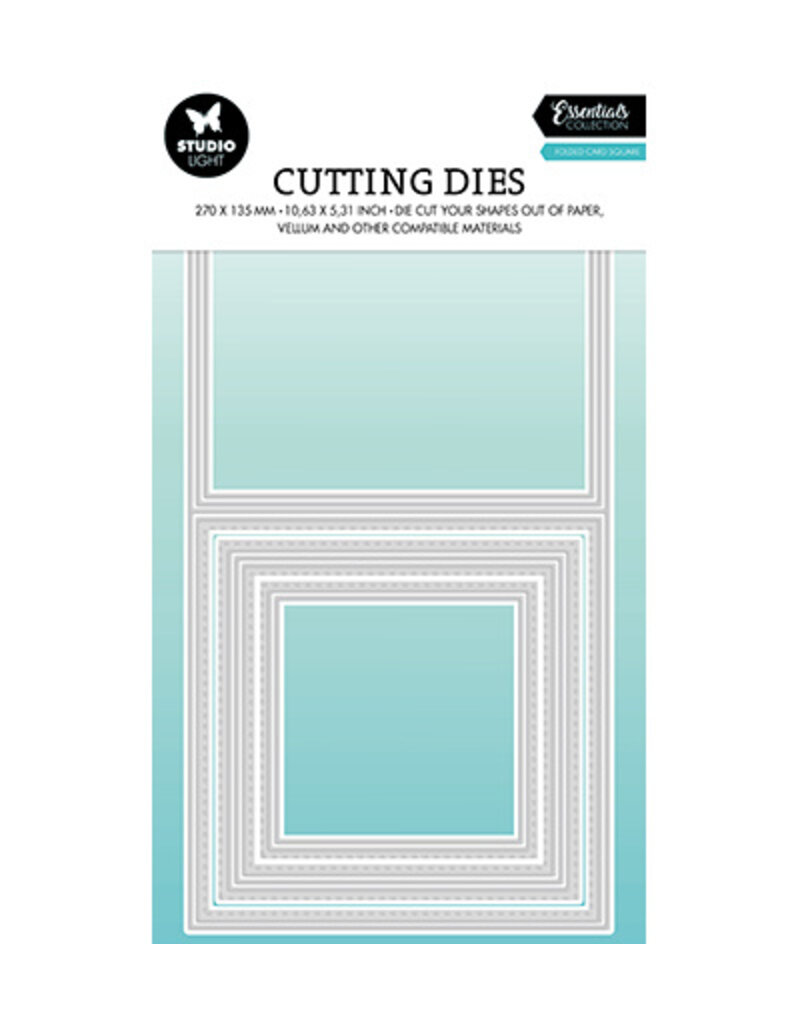 Studio Light SL Cutting Dies Folded card square Essentials nr.437