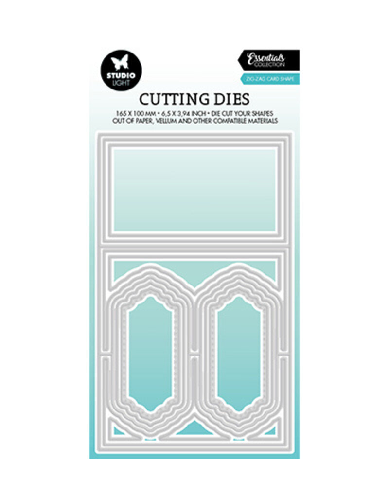 Studio Light SL Cutting Dies Zig-zag card shape Essentials nr.448