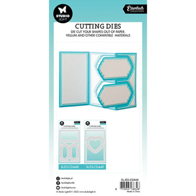 Studio Light SL Cutting Dies Zig-zag card shape Essentials nr.448