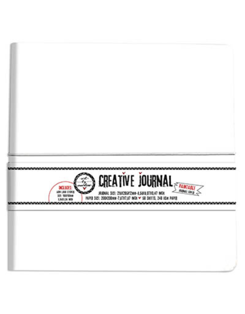 Studio Light  ABM Creative Journal All white, with seperate sticker Paintable journal cover nr.13