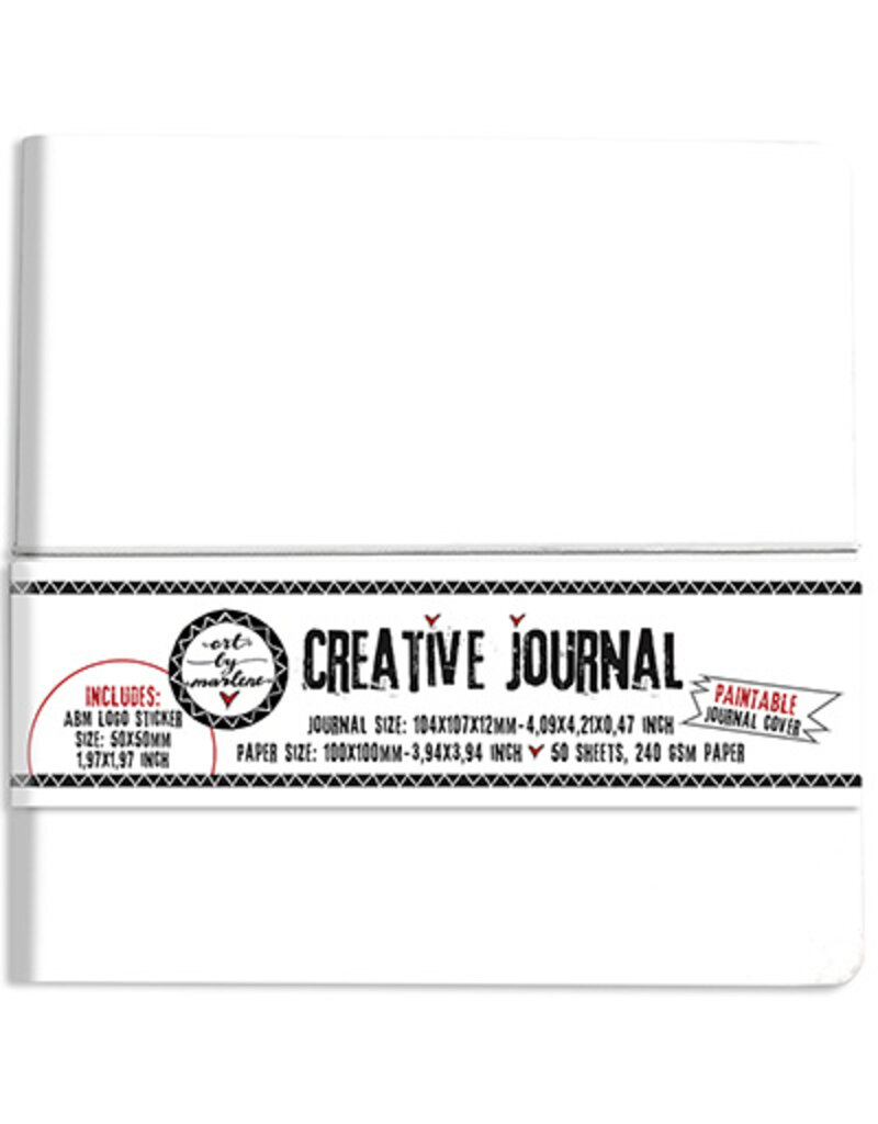 Studio Light  ABM Creative Journal All white, with seperate sticker Paintable journal cover nr.14